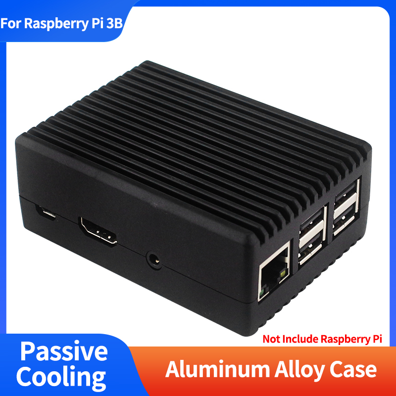 Pi Cooler - เคสอะลูมิเนียมอัลลอยสำหรับ Raspberry Pi 3B พร้อมระบบระบายความร้อนแบบแอคทีฟและพาสซีฟ ป้องกัน
