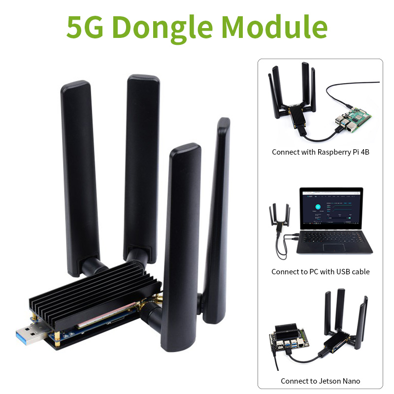 Pi 4 Case - 5G dongle โมดูล USB 3.1กับ M.2