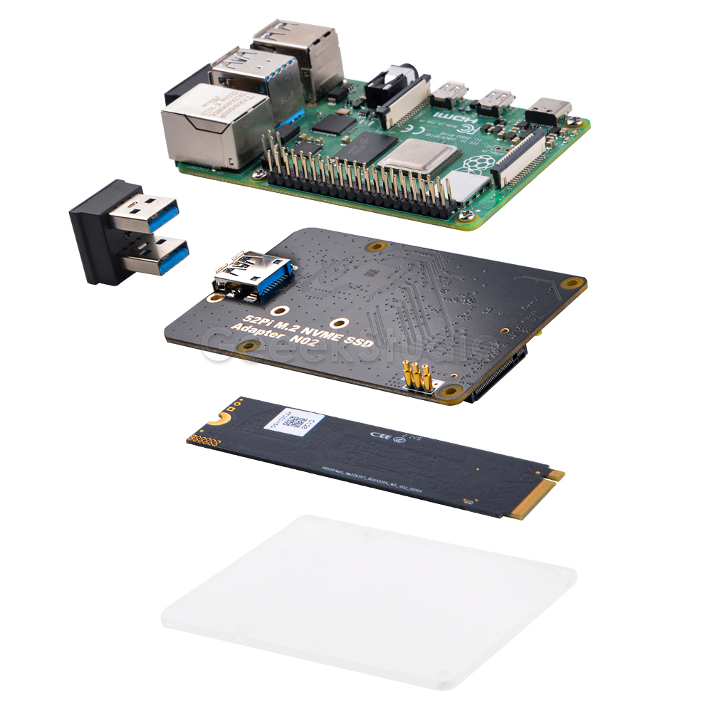 บอร์ดอะแดปเตอร์ขยาย SSD แบบ M. - Raspberry Pi 4 บทวิจารณ์และราคา