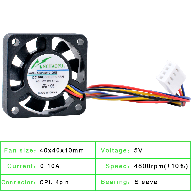 ANCHAOPU 4ซม.40มม.40X40X10มม.D - Pi 4 Case บทวิจารณ์และราคา