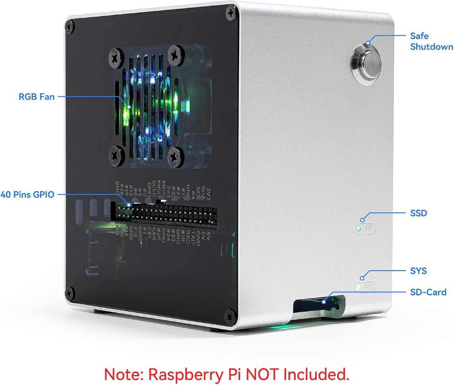 Pironman 5-Mini NVMe M.2 SSD P - Pi 5 Case บทวิจารณ์และราคา